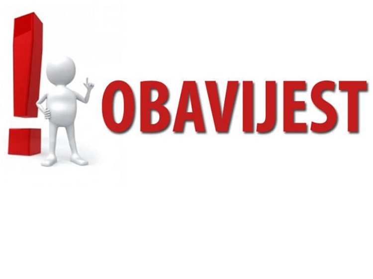 Obavijest o radu sa strankama u uvjetima provedbe mjera sprječavanja prijenosa bolesti COVID-19