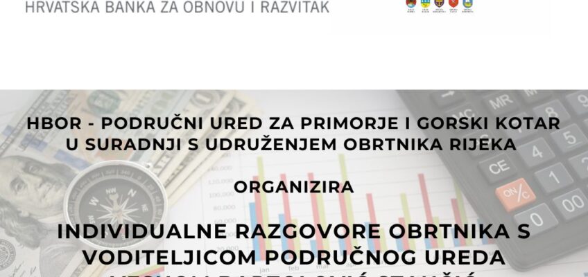 Individualni razgovori s predstavnicom HBOR-a u Udruženju obrtnika Rijeka – 30.10.2024.